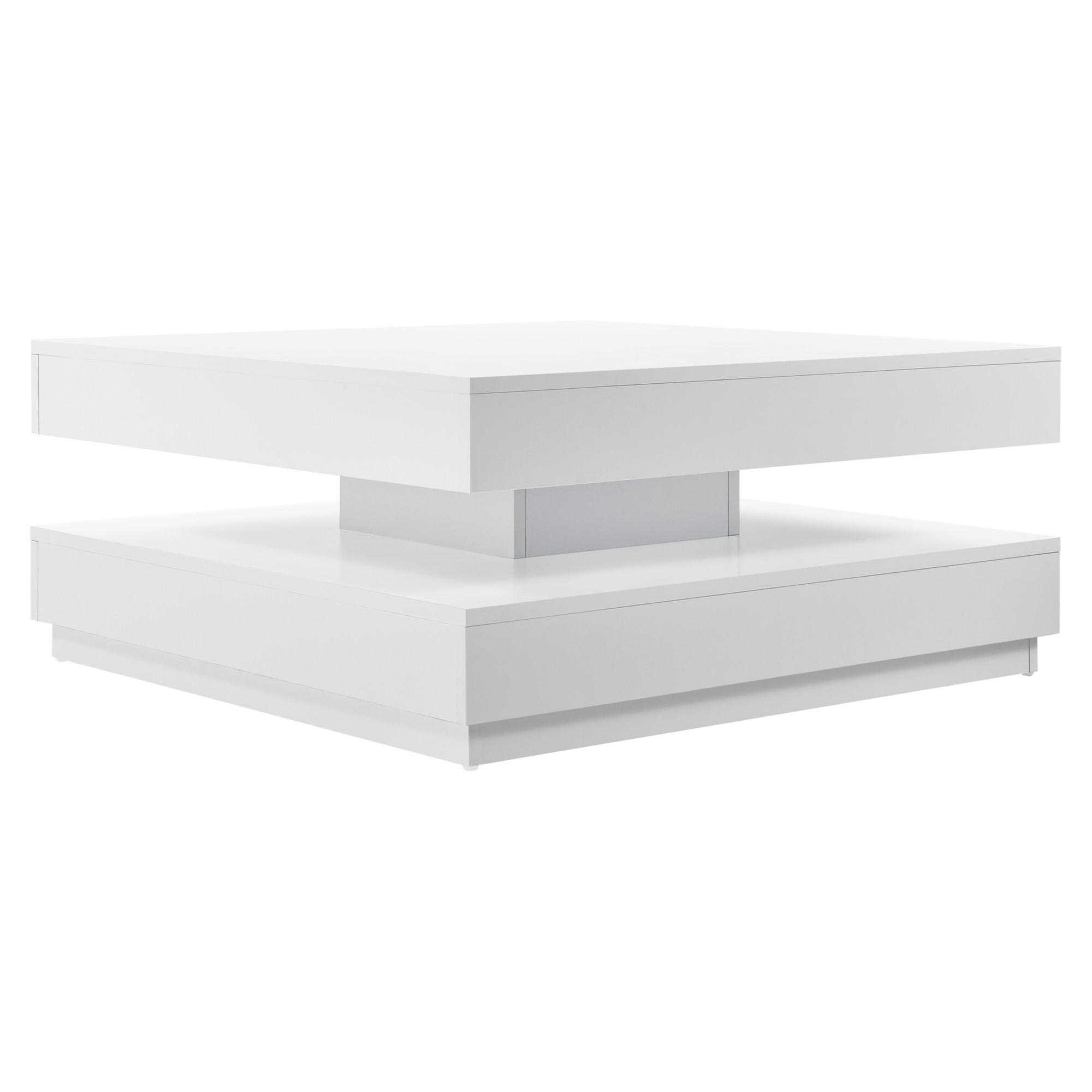 COUCHTISCH Florenz 76/76/38 cm - Weiß, Holzwerkstoff (76/76/38cm) - [en.casa]