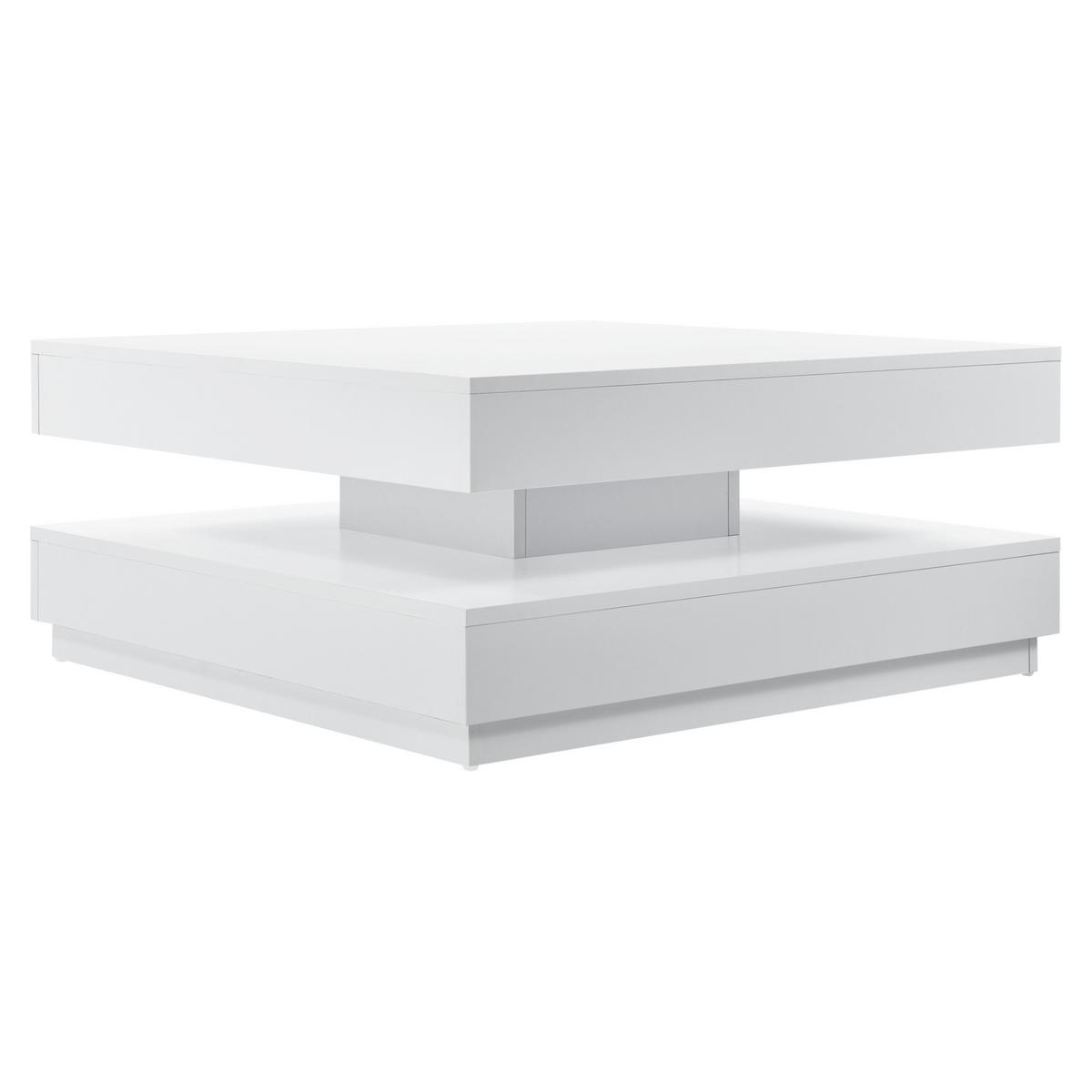 COUCHTISCH Florenz 76/76/38 cm - Weiß, Holzwerkstoff (76/76/38cm) - [en.casa]