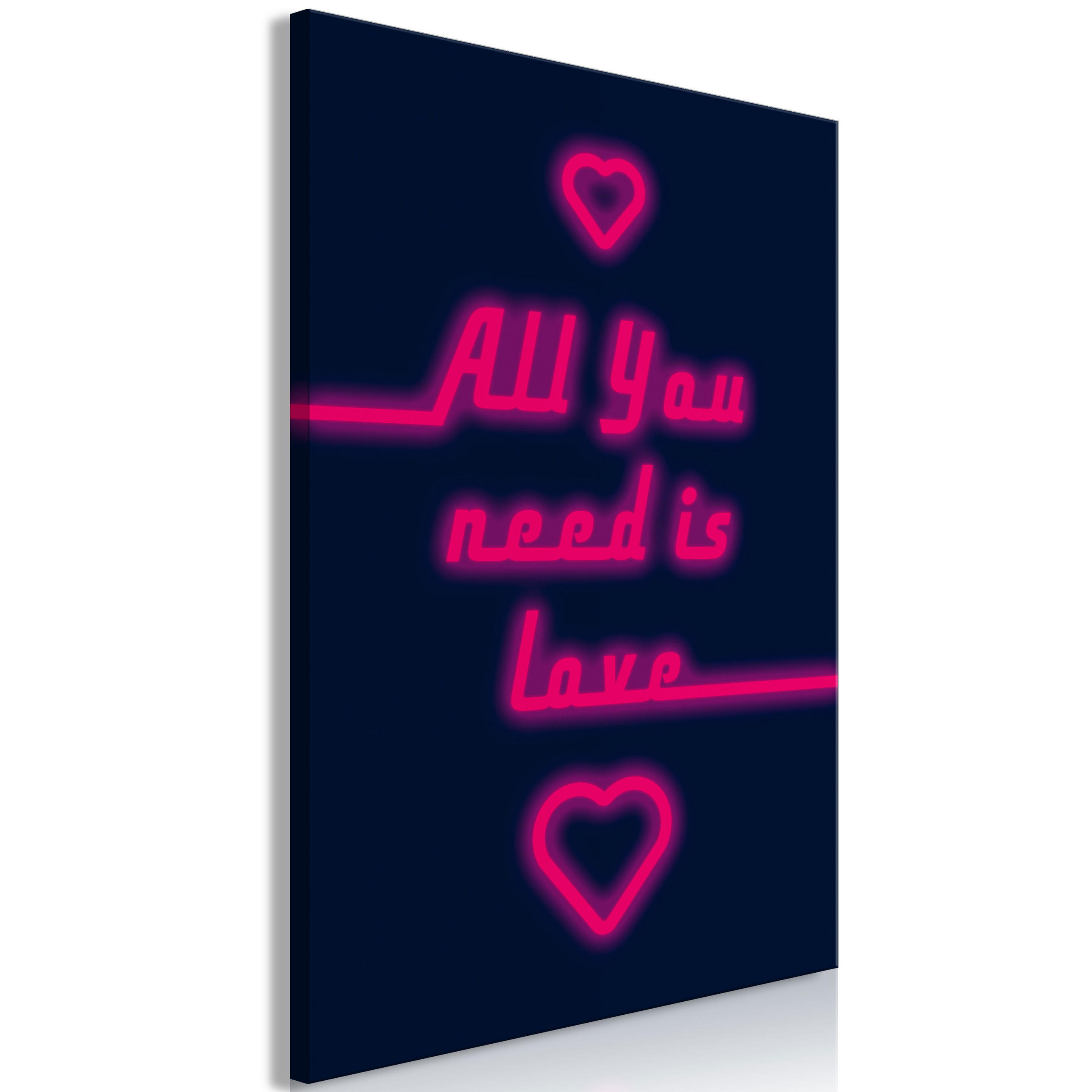 KUNSTDRUCK Blau 40/60 cm - Blau/Pink, Textil (40/60cm) - KUNSTLOFT