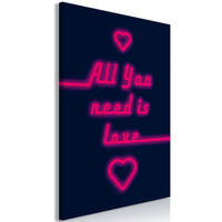 KUNSTDRUCK Blau 40/60 cm - Blau/Pink, Textil (40/60cm) - KUNSTLOFT