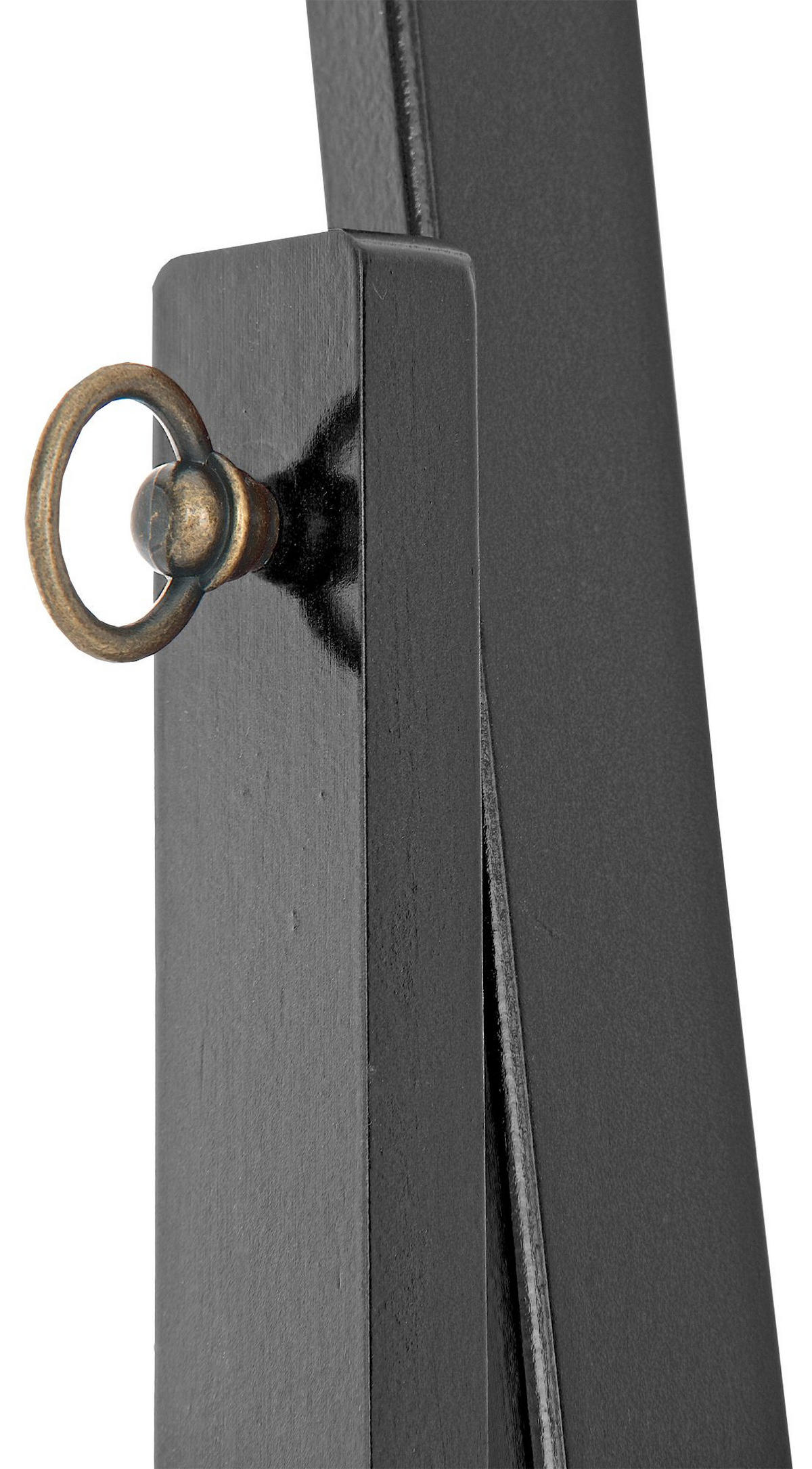 STANDSPIEGEL Genova Holz Schwarz Mobiler Ganzkörperspiegel - Schwarz, Holz (45/150/30cm) - DELUKE