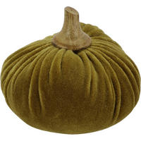 KÜRBIS Herbstdeko 11/11/10 cm - Grün, Textil (11/10/11cm) - Home Styling Collection