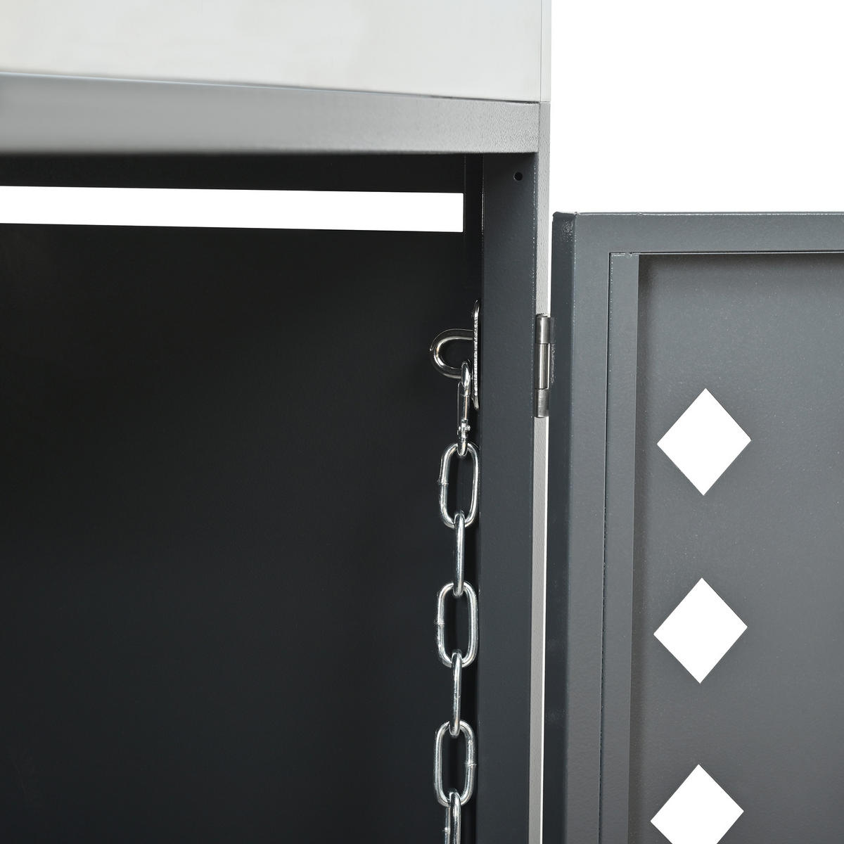 MÜLLTONNENBOX Mit Pflanztrog Holzoptik/Grau - Braun, Metall (132/124.5/80cm) - ComfortXL