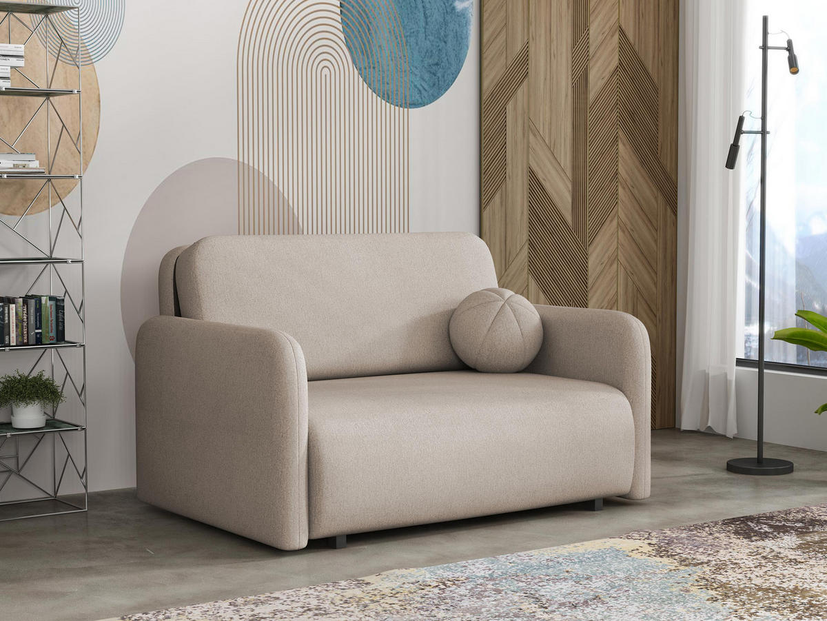 SCHLAFSOFA Viva Sun II - Schwarz/Cappuccino, Holz/Textil (130/85/103cm) - MIRJAN24