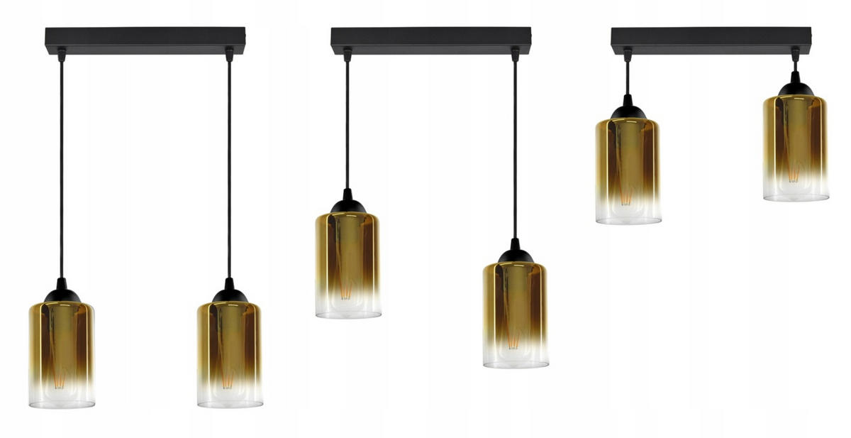 PENDELLEUCHTE GRAF - Transparent/Goldfarben, Glas/Metall (10/45/80cm) - kiki design