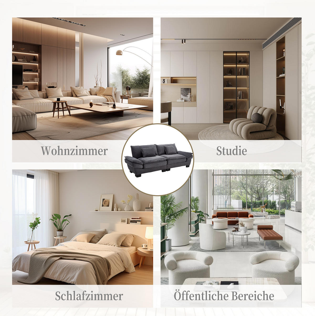 2-SITZER Sofa Samt mit ultratiefer Sitzfläche 224/81/81 cm Dunkelgrau - Dunkelgrau, Textil (81/224/81cm) - Redom