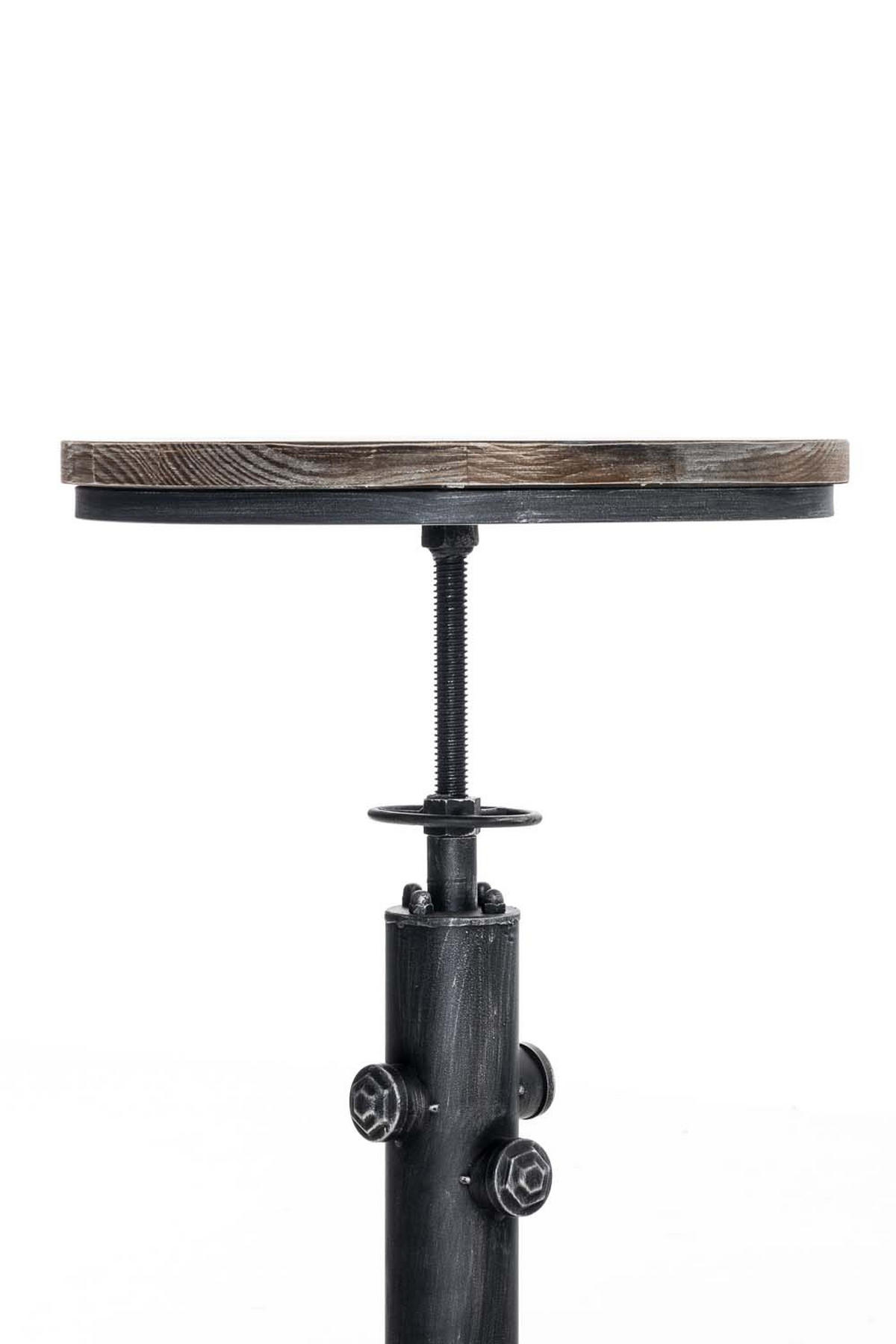 STEHTISCH Thea rund 39x39x79cm Holz Antik-Silber Hoher - Silberfarben, Holz (39/39/79cm) - DELUKE