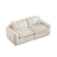 2-SITZER-SOFA DE-34464 quadratische Tuftung und 32D-Schaum Beige - Beige, Textil (97/68/194cm) - ComfortXL