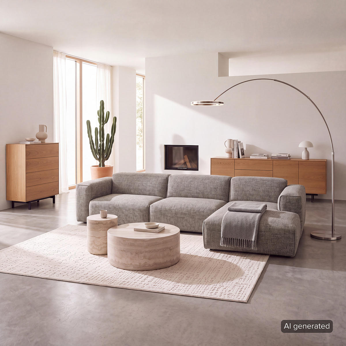 3-SITZER ECKSOFA mit Longchair - Schwarz/Grau, Kunststoff/Textil (317/173cm) - home24
