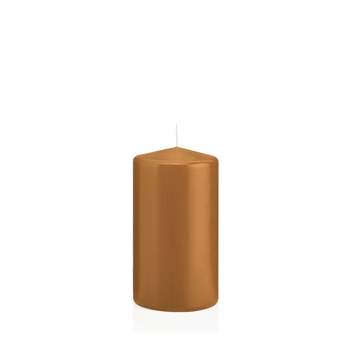 STUMPENKERZEN Cognac Ø 68 x 130 mm, 12 Stück - Cognac, Paraffin (7/13cm) - Wiedemann Kerzen