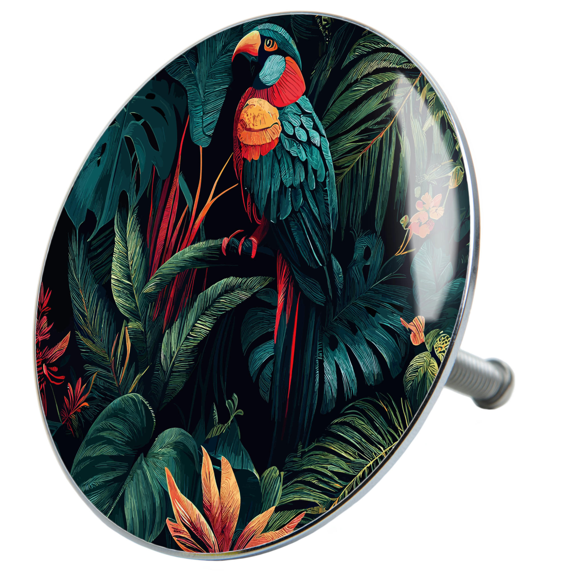 BADEWANNENSTÖPSEL Exotic - Grün, Metall (8/10/10cm) - Sanilo
