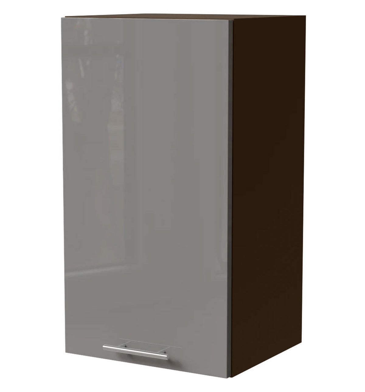 KÜCHENHÄNGESCHRANK Essen W2/40 Grau Hochglanz / Lava Matt 40 / 32,5 / 72cm - Dunkelgrau/Grau, Holz/Holzwerkstoff (40/72/32.5cm) - Feldmann-Wohnen