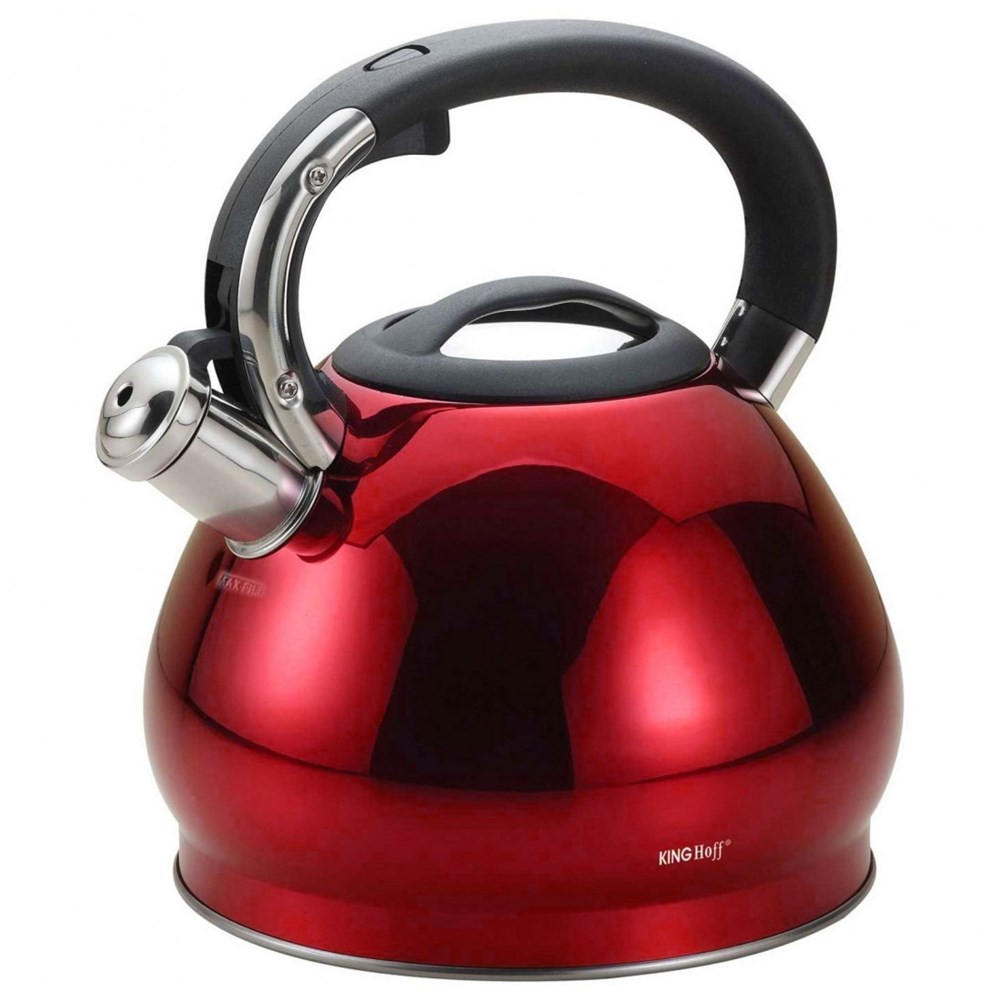 WASSERKESSEL Rot 25/27/30 cm KH1212 - Rot, Metall (25cm) - Kinghoff 