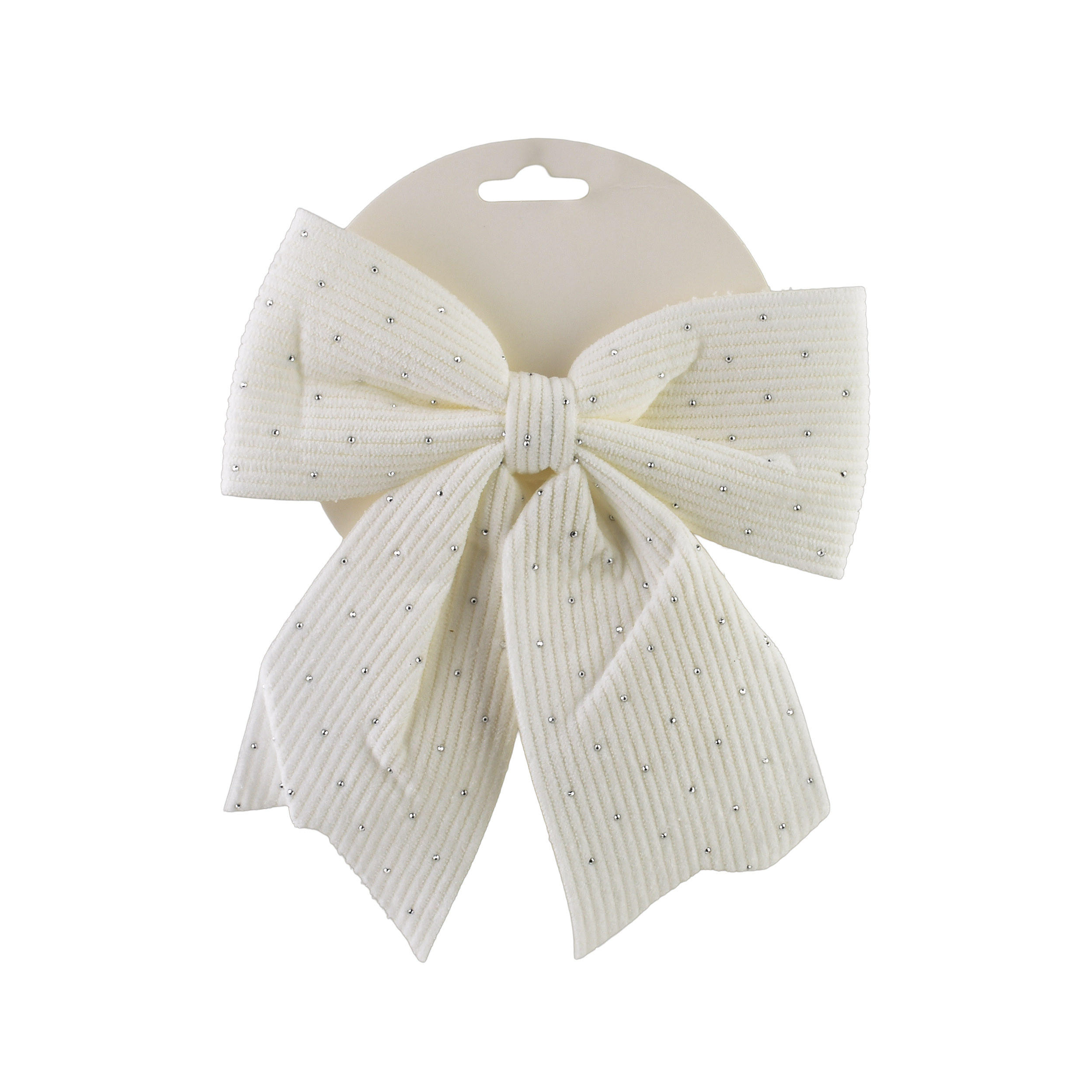 SCHLEIFE Santa Lila Weiß 18x18x22 cm Kunststoff - Weiß, Kunststoff (18/22/18cm) - Mondex