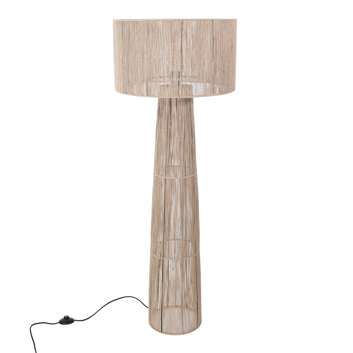 STEHLEUCHTE Diro Jute - Naturfarben, Naturmaterialien (46/46/135cm) - Urban Interiors