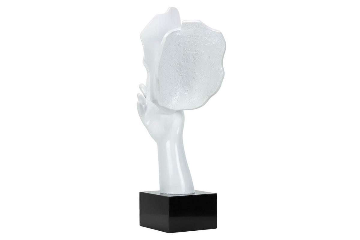 SKULPTUR Weiß 27/50 cm - Weiß, Stein (4.6/50/14cm) - KUNSTLOFT
