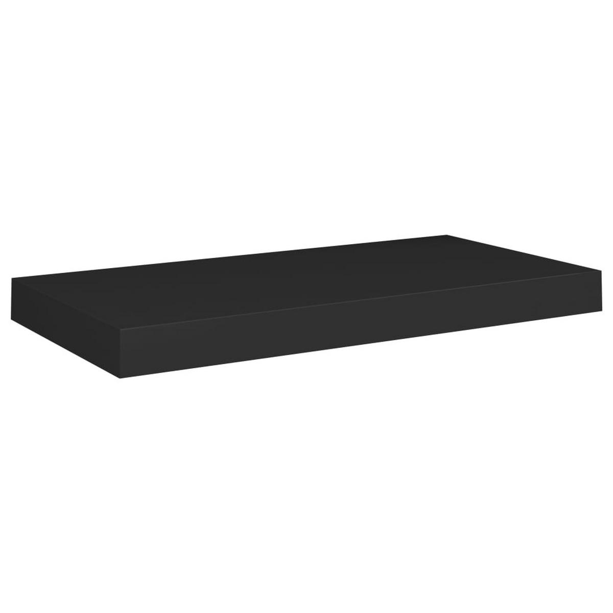 WANDBOARD 50/23,5/3,8 cm aus MDF Schwarz Max. Belastbarkeit 7 KG - Schwarz, Holzwerkstoff (50/3.8/23cm) - vidaXL