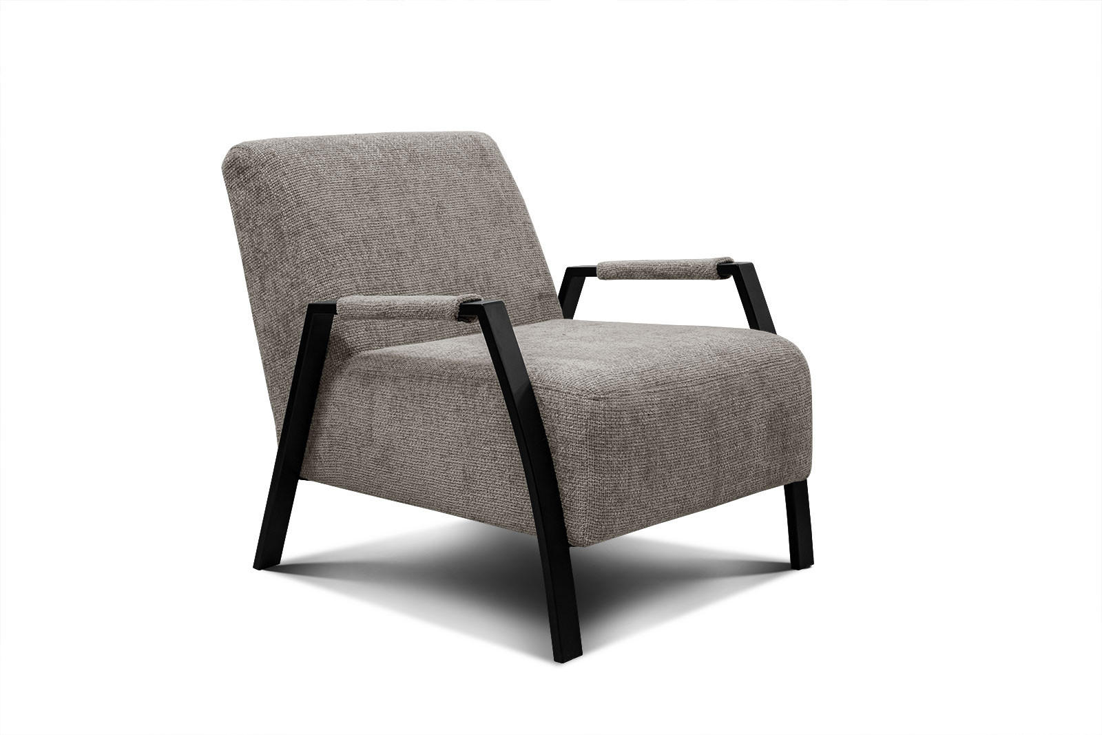 SESSEL KOBE, taupe - Taupe/Schwarz, Holz/Textil (72/76/90cm) - Courtois Laville