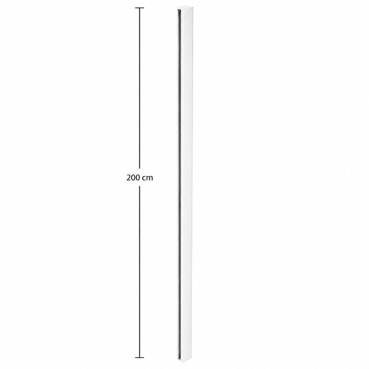 WALK-IN-DUSCHWAND 50 × 200 cm – ESG-Sicherheitsglas – Weiß - Weiß, Glas (10/50/200cm) -  Glaswerk Westfalen