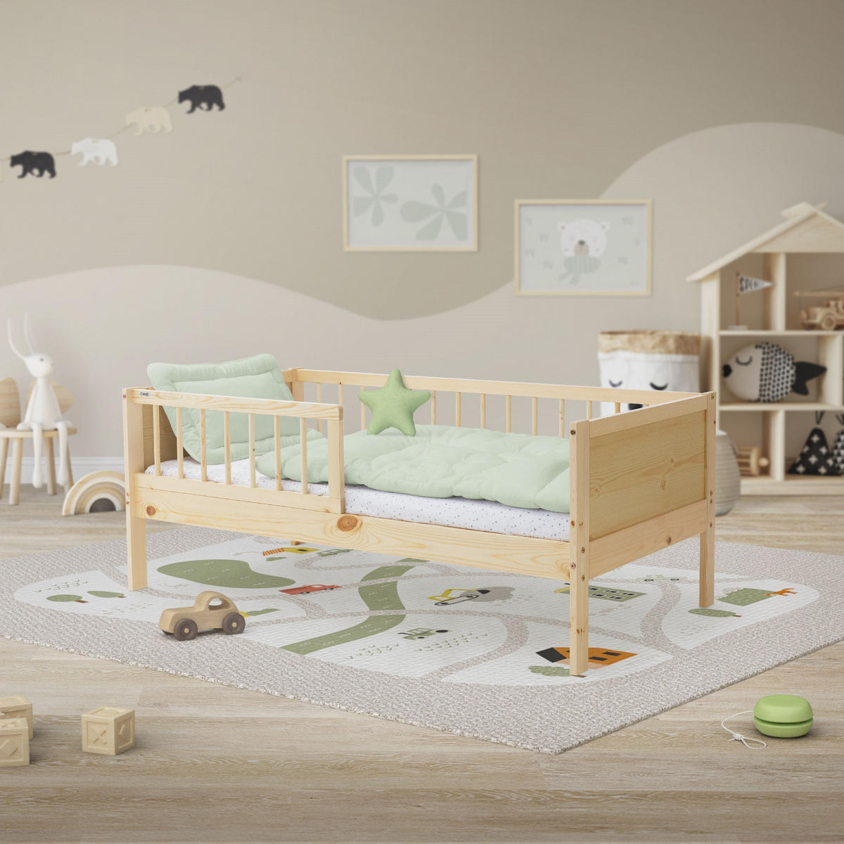 KINDERBETT 70x140 cm Natur - Naturfarben, Holz (70/140cm) - ML-DESIGN