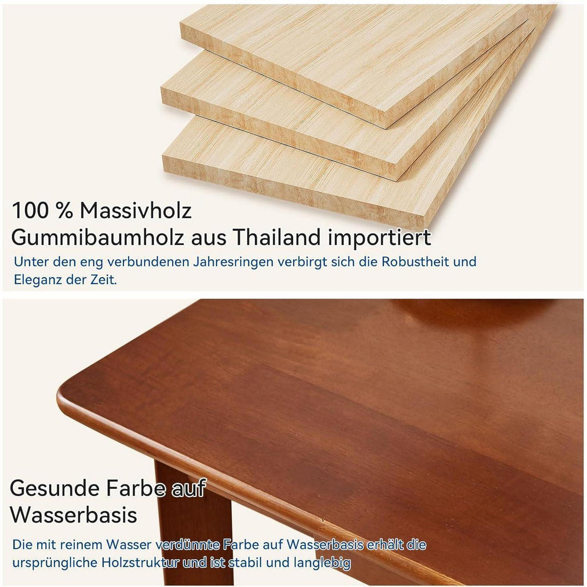 SCHREIBTISCH Massivholz mit Schubladen 99 x 50 x 76 cm - Braun, Holz (100/50/75cm)
