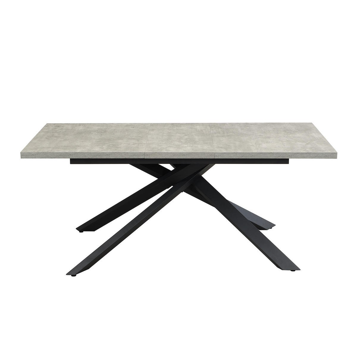 AUSZIEHTISCH MALTEX 140-220/90/76 cm - Schwarz/Grau, Metall (90/140/76cm) - DUBI Möbel