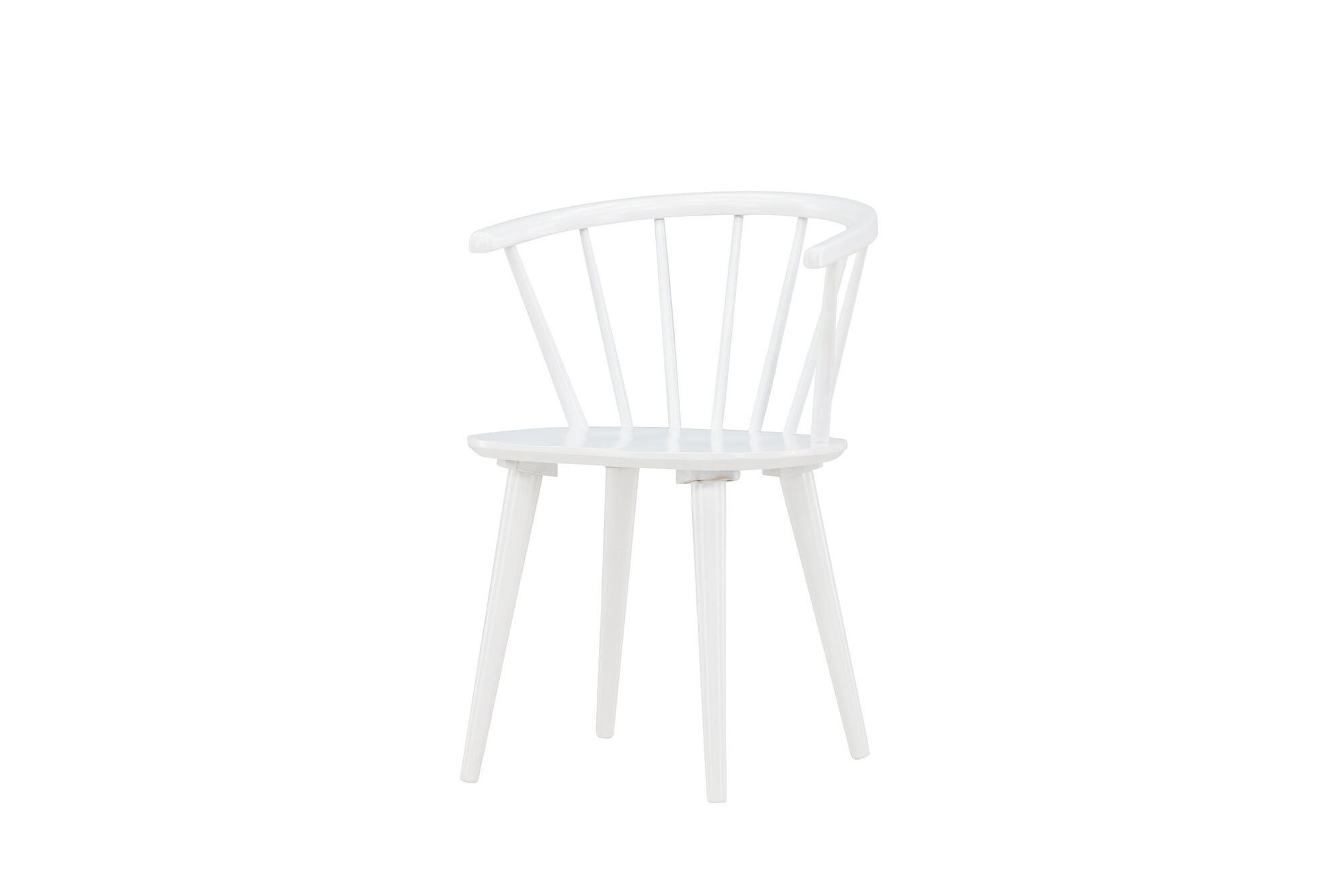 ESSZIMMERSTUHL BOBBY Weiß 55x53x76 cm - Weiß, Holz (55/76/53cm) - FURNLUX
