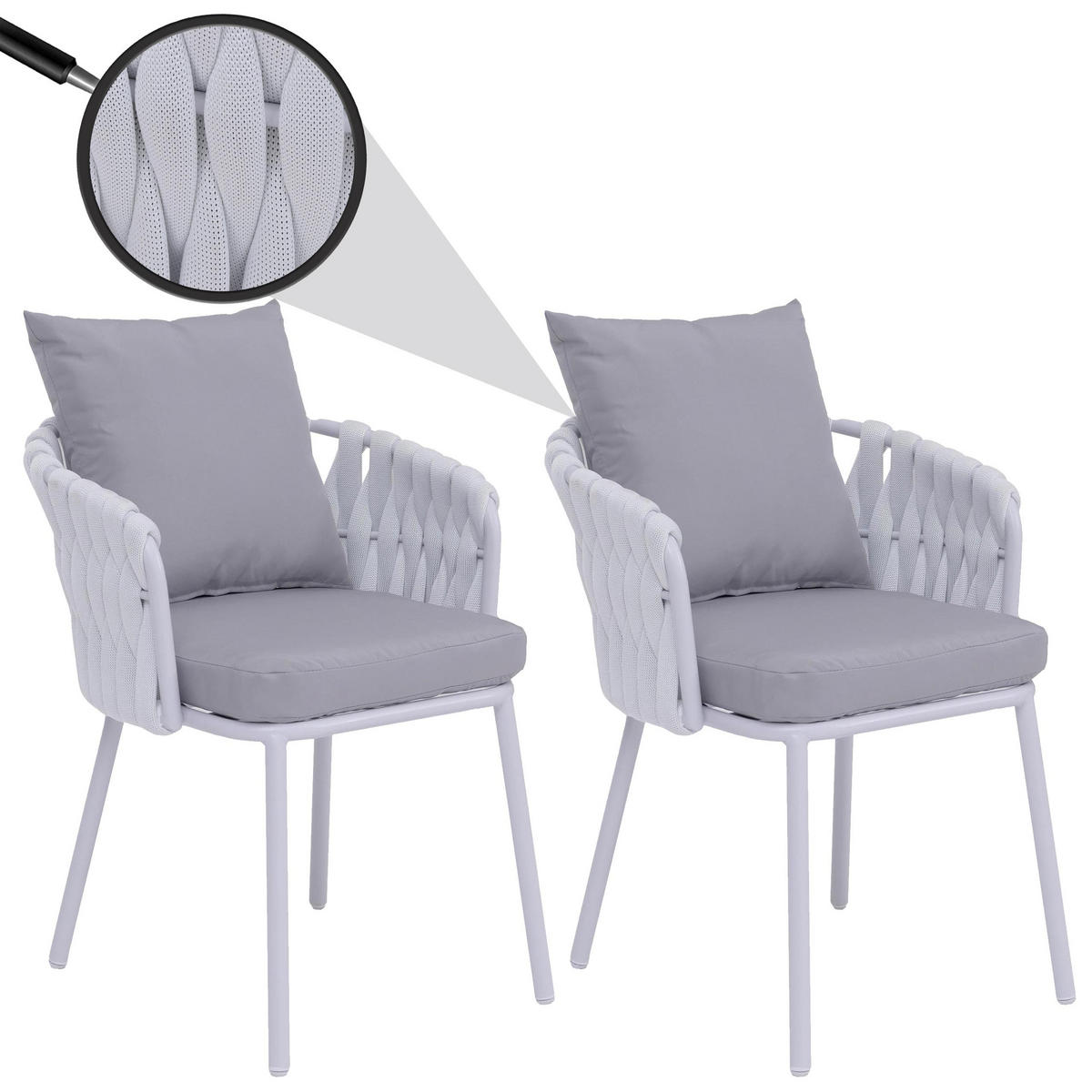 ESSZIMMERSTUHL Hellgrau - Hellgrau, Metall (56/71/57cm) - MCW