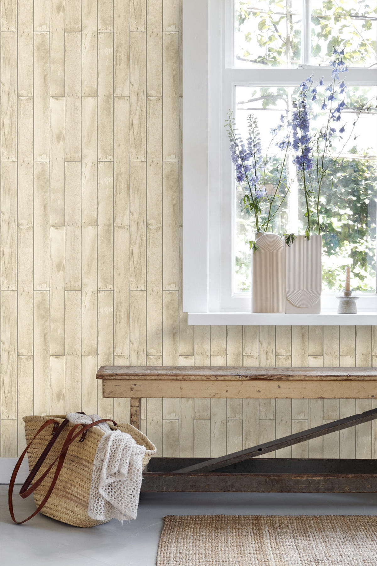 TAPETE Holzoptik 53 cm x 10.05 m - Beige, Papier (53/1000cm) - ESTAhome