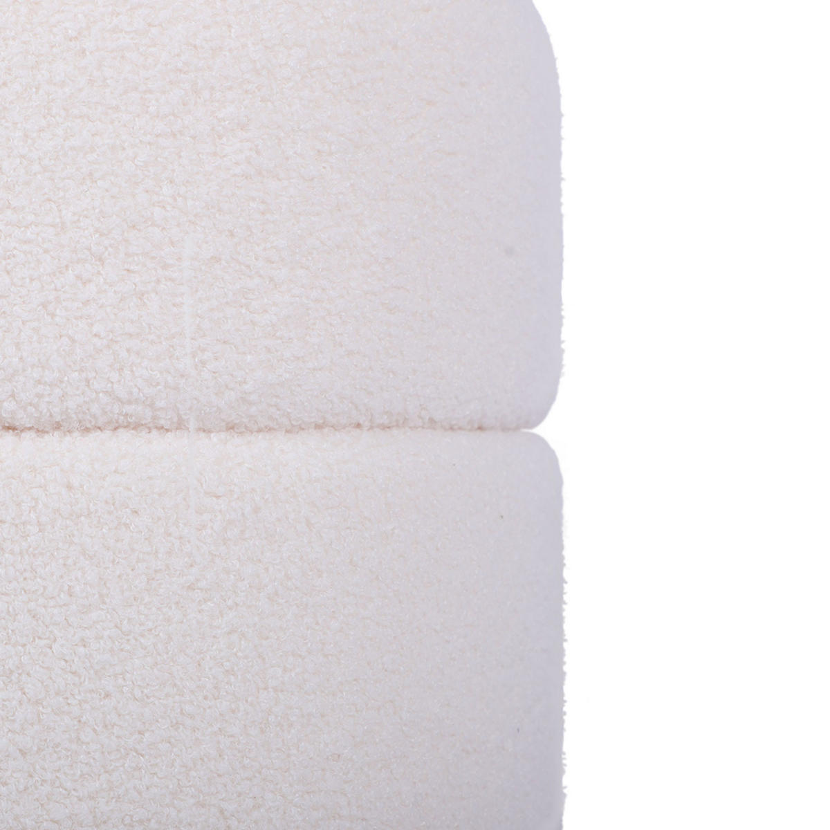 TRUHENHOCKER Roméo aus weißem Frotteestoff - Weiß, Holzwerkstoff/Textil (37/42/37cm) - Sicaan