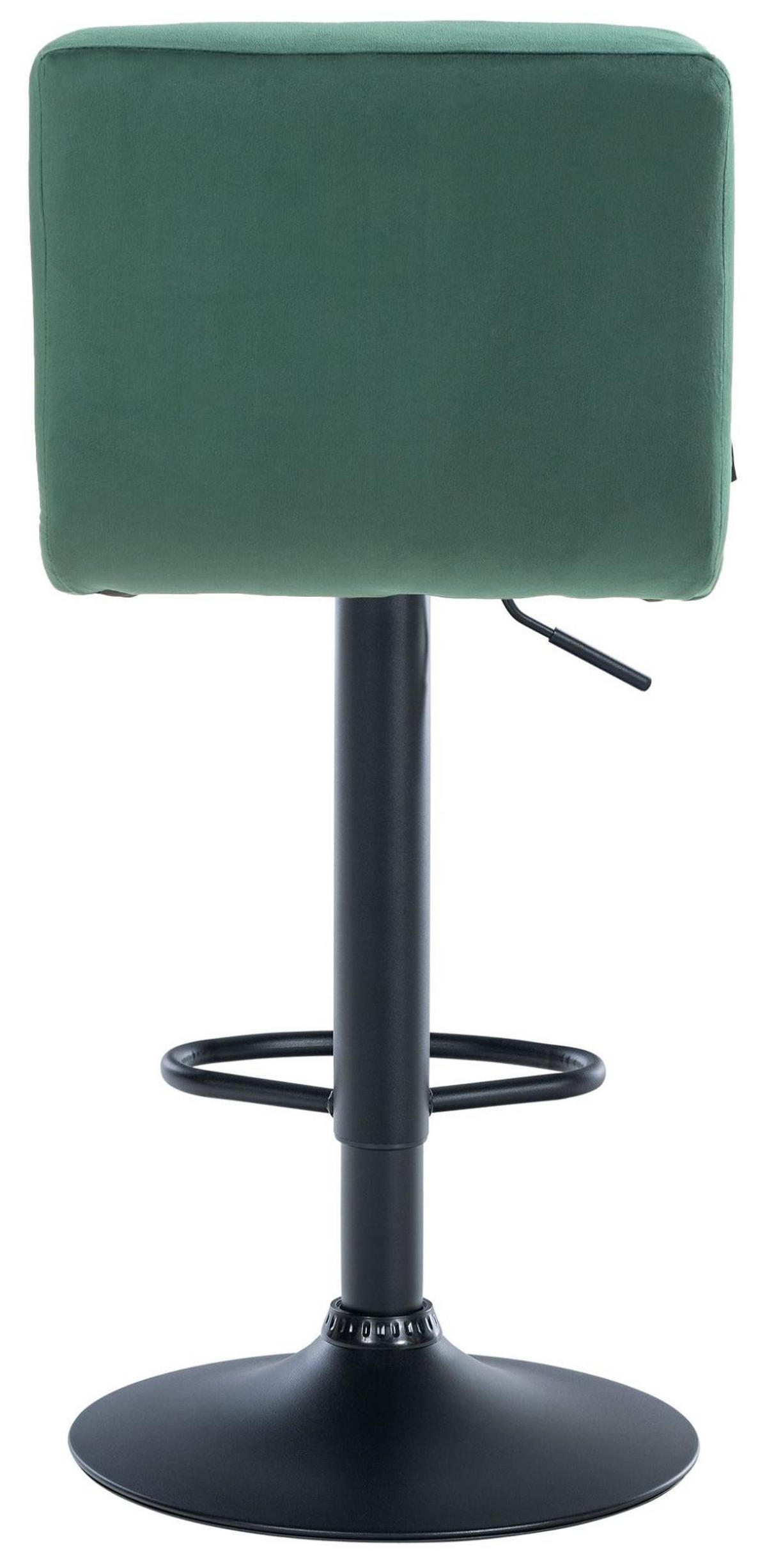 BARHOCKER 2er Set Samt grün - Schwarz/Grün, Textil/Metall (46/94/47cm) - CLP