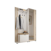 GARDEROBENSCHRANK - JOHN (Weiß + Mit Kissen) - Weiß, Holzwerkstoff (135/197/40cm)
