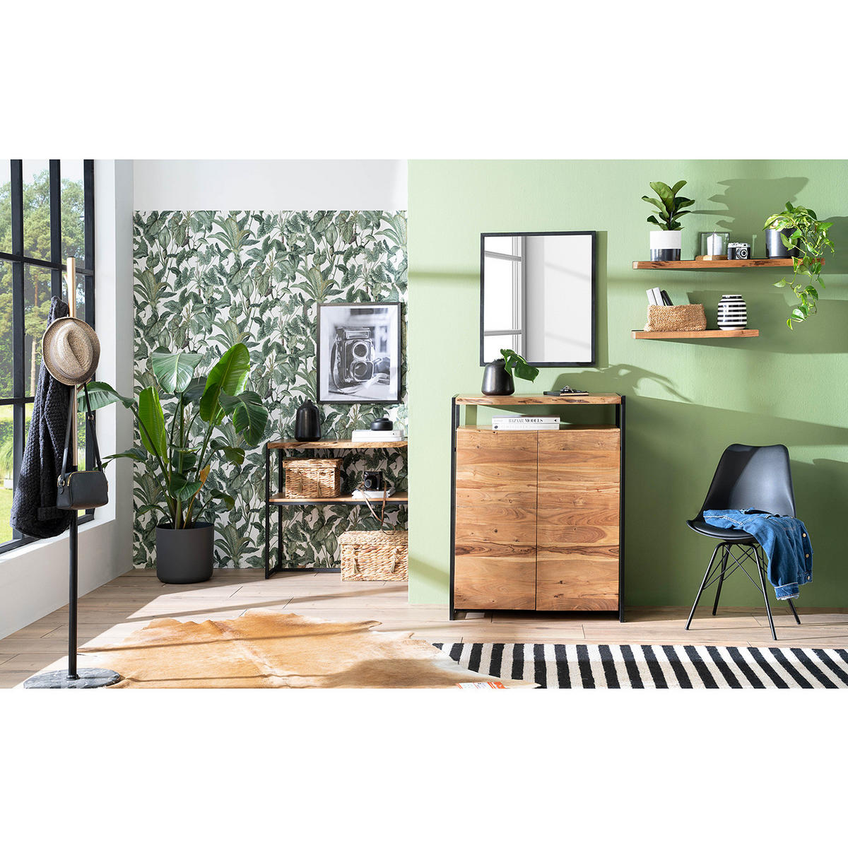 WANDBOARD - Akazie massiv - Akaziefarben, Holz (90/3.5/23cm) - home24