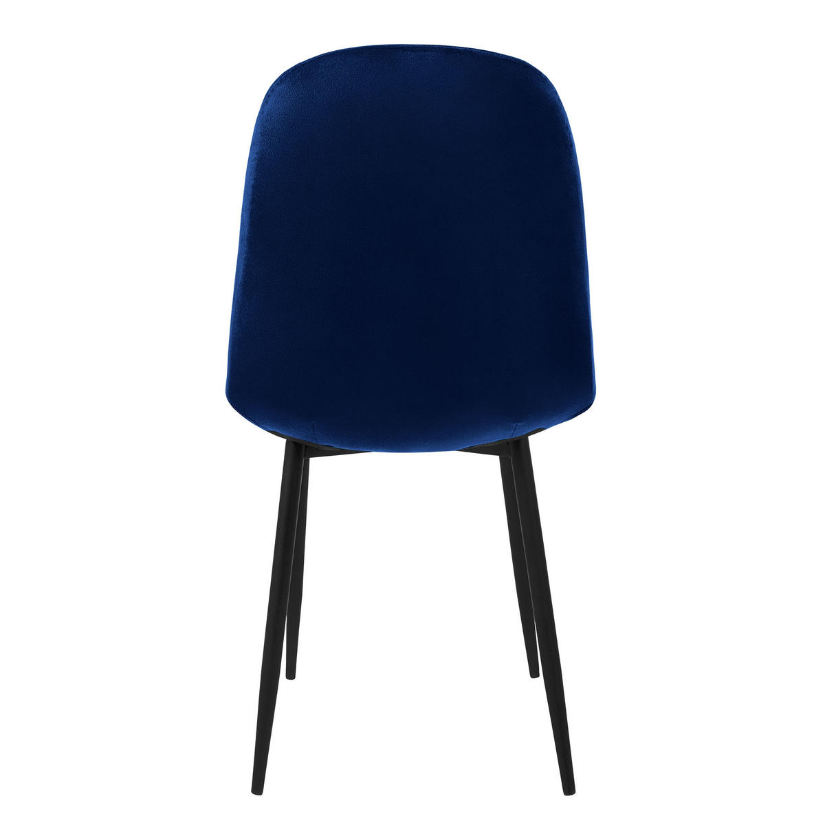 STUHL Samt Dunkelblau 4er Set - Dunkelblau, Metall (51/89/44cm) - ML-DESIGN