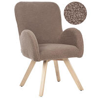 SESSEL Bouclé Braun Bjarn - Braun, Textil (60/90/55cm) - Beliani