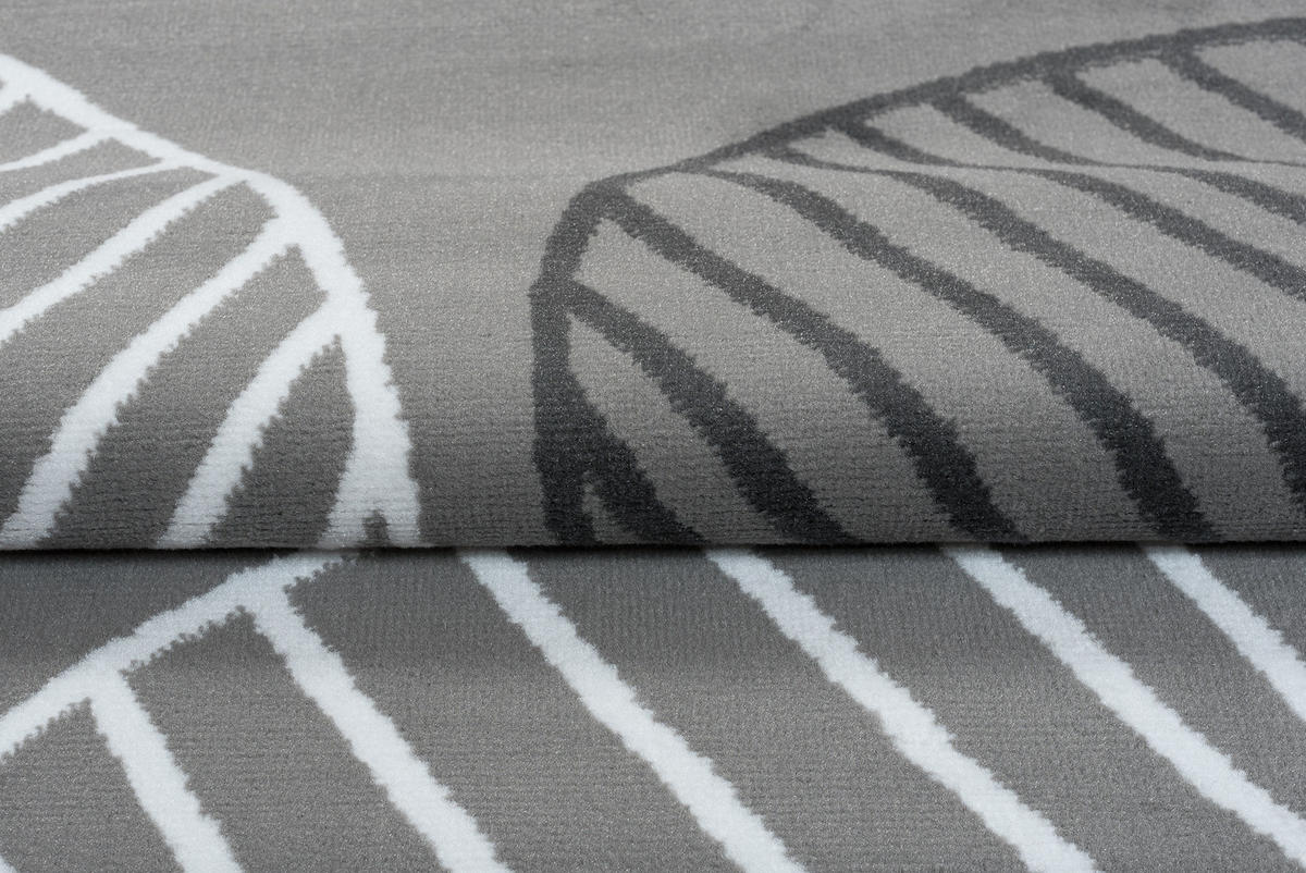 TEPPICH LUXURY Grau Floral Blatt 200/300 cm - Grau, Textil (200/300cm) - Tapiso