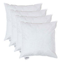 FÜLLKISSEN 4er-Set, Federkissen 55/55 cm - Weiß, Textil (55/55cm) - Homescapes