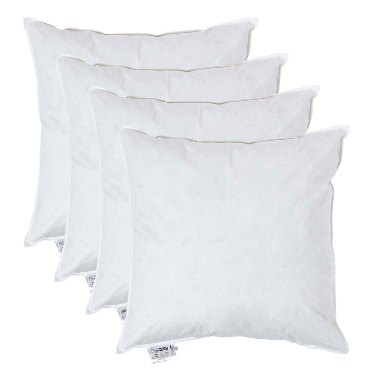 FÜLLKISSEN 4er-Set, Federkissen 55/55 cm - Weiß, Textil (55/55cm) - Homescapes