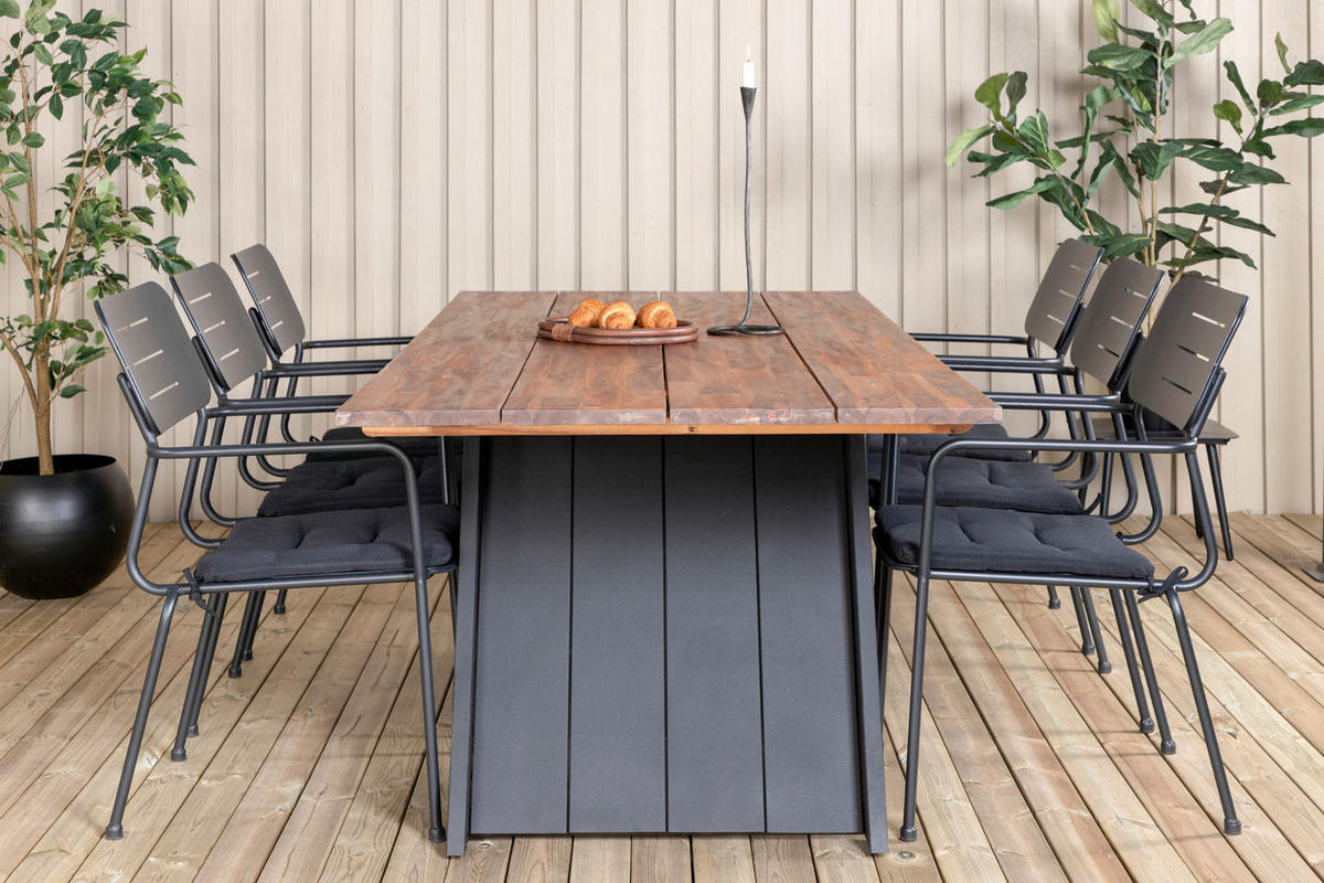 GARTENTISCH Teak Dekor - Teakfarben, Holzwerkstoff (250/100/75cm) - ebuy24