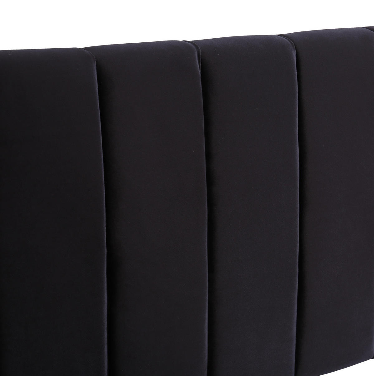 POLSTERBETT aus Samt 160x200 cm in Schwarz mit 2 Schubladen - Schwarz, Textil (160/200cm) - Modfu