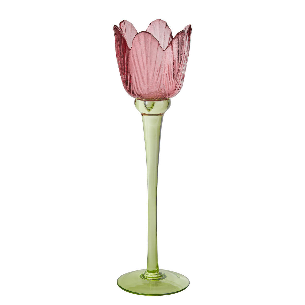 TEELICHTHALTER Tulip Tulpe - Rot, Glas (28cm) - Butlers
