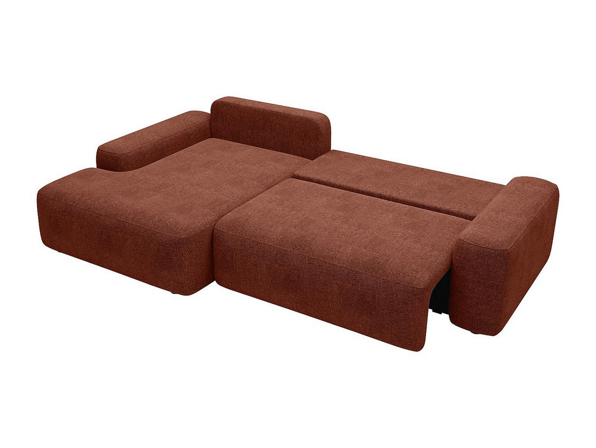 SCHLAFSOFA - 4 Personen - stoff - terracotta Daviso - Terracotta, Textil (264/87/162cm) - Vente-Unique