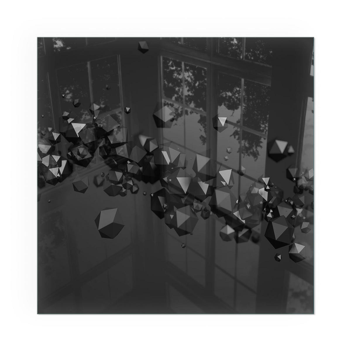 GLASPLATTE für Kamin 60x60 cm - Schwarz, Glas (60/60/0.4cm) - TULUP