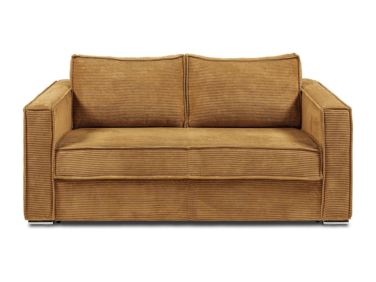 SCHLAFSOFA - 3 Personen - Samt, Stoff - Senffarben - - Dunkelgelb, Textil (195/90/223cm) - Vente-Unique