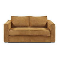 SCHLAFSOFA - 3 Personen - Samt, Stoff - Senffarben - - Dunkelgelb, Textil (195/90/223cm) - Vente-Unique