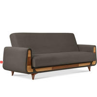 3-SITZER-SCHLAFSOFA GUSTAVO II mit Armlehnen, Graubeige - Greige/Beige, Holz/Holzwerkstoff (230/98/98cm) - KONSIMO®