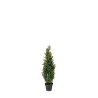 KUNSTBAUM Künstliche Grüne Zeder - Nika 90cm, UV- beständig - Multicolor, Kunststoff (90cm) - aplanta