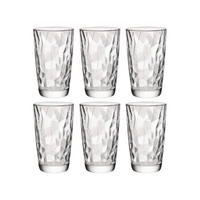 LONGDRINKGLAS Diamond Transparent 470 ml - 6 Stück - Transparent, Glas (0.47L) - Bormioli Rocco