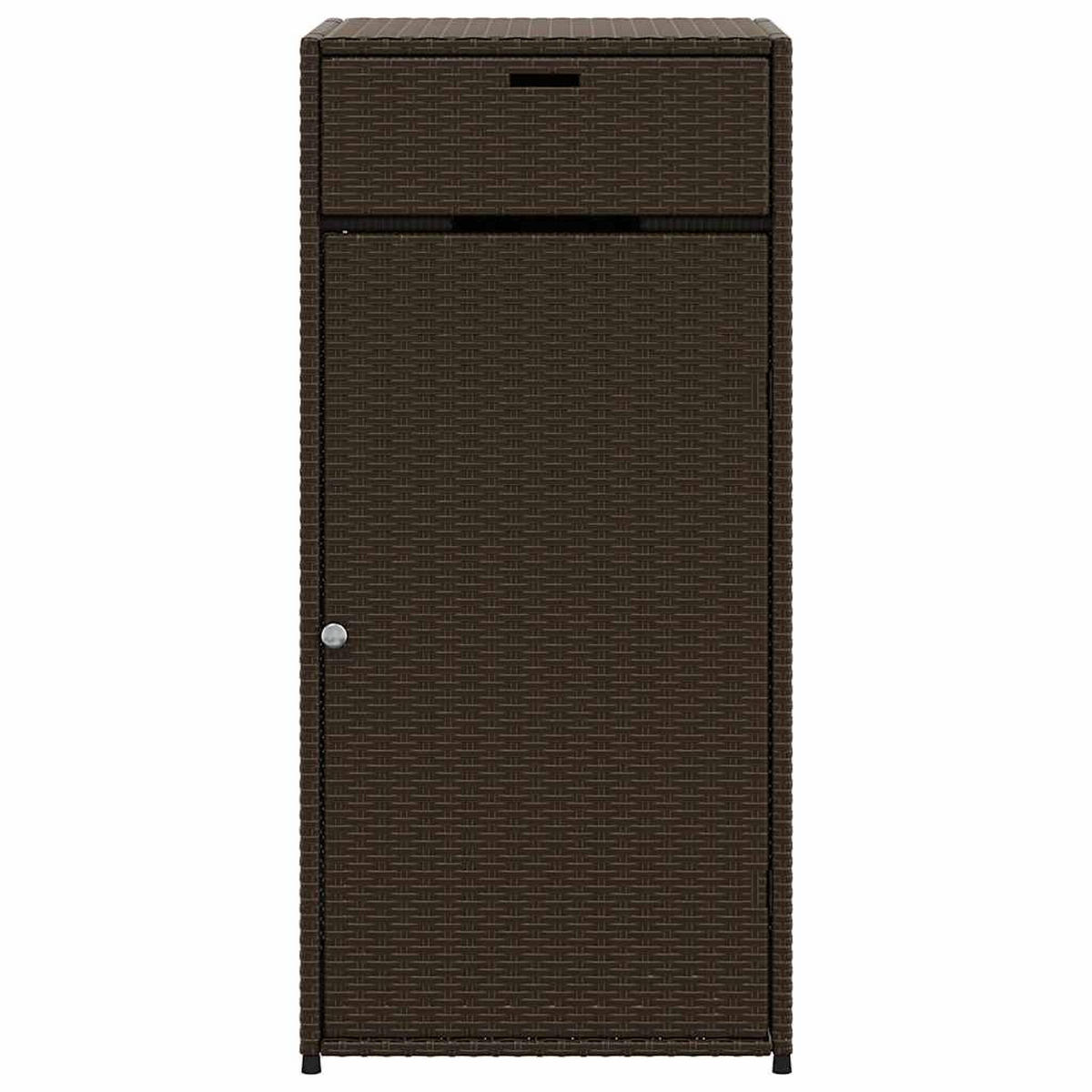 GARTENSCHRANK Braun 55/55/111 Cm Poly Rattan - Braun, Kunststoff (55/111/55cm) - vidaXL