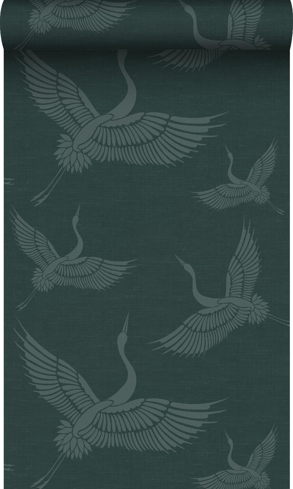 TAPETE Kraniche 53 cm x 10.05 m - Blau, Papier (53/1000cm) - Origin Wallcoverings